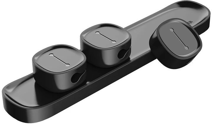 Тримач кабелів Baseus Peas Cable Clip Black 10206 фото
