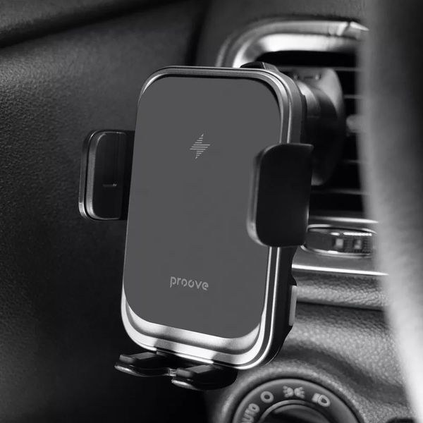 Автомобільний тримач з Бездротовим ЗП Proove Nitro Charge 15W 55537 фото