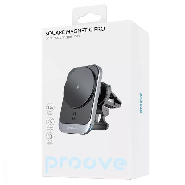 Автомобильный держатель с Беспроводным ЗУ Proove Square Magnetic Pro 15W 54692 фото