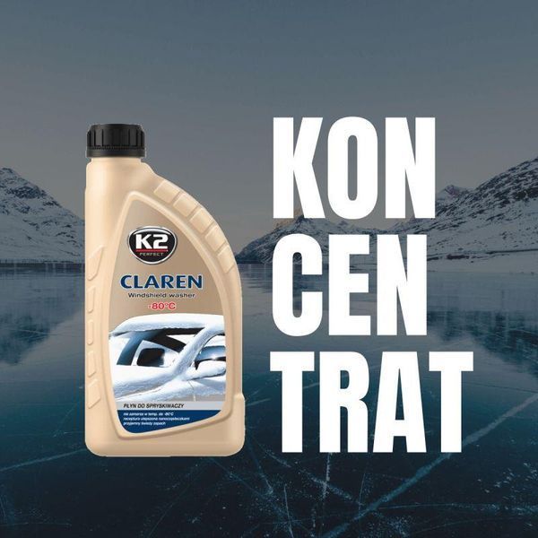 Омивач скла зимовий K2 Claren Windshield Washer -80 &deg;С з нейтральним ароматом концентрат 1 л K20553 фото