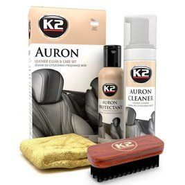 Набір для догляду за шкіряною оббивкою K2 Auron Set з щіткою та мікрофіброю K20736 фото
