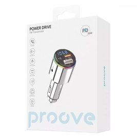 АЗП Proove FM Launcher Power Drive 30W (PD+QC3.0) Type-C+USB+AUX 50882 фото