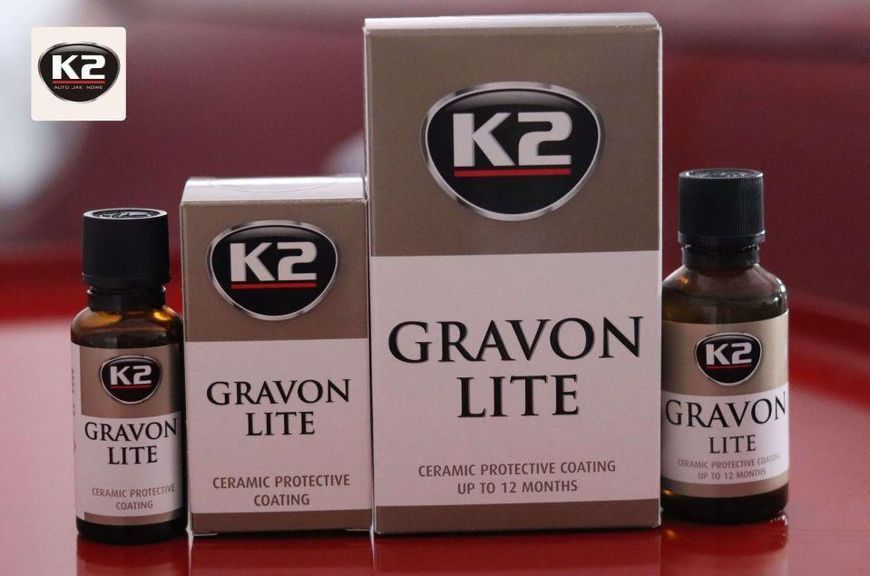 Набор для нанесения керамического покрытия K2 Gravon Lite с аппликатором и салфетками 50 мл K20575 фото