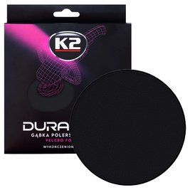 Губка для полірування K2 Duraflex на липучці чорна фінішна 150 мм х 25 мм K20696 фото