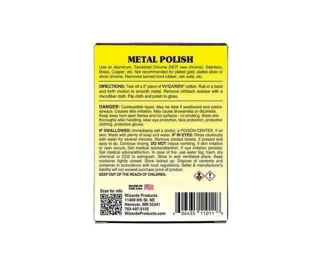 Вата для очистки металла и хрома WIZARDS Metal Polish W11011 фото