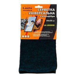 Серветка універсальна LAVITA мікрофібра 30 см х 30 см чорна 770505 фото