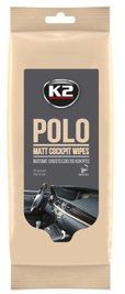 Серветки вологі K2 Polo Matt Wipes для очищення панелі приладів та пластикових деталей матові 24 шт K20519 фото