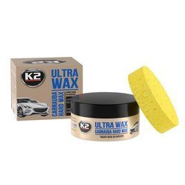 Поліроль восковий для кузова K2 Ultra Wax з губкою 250 г K20110 фото