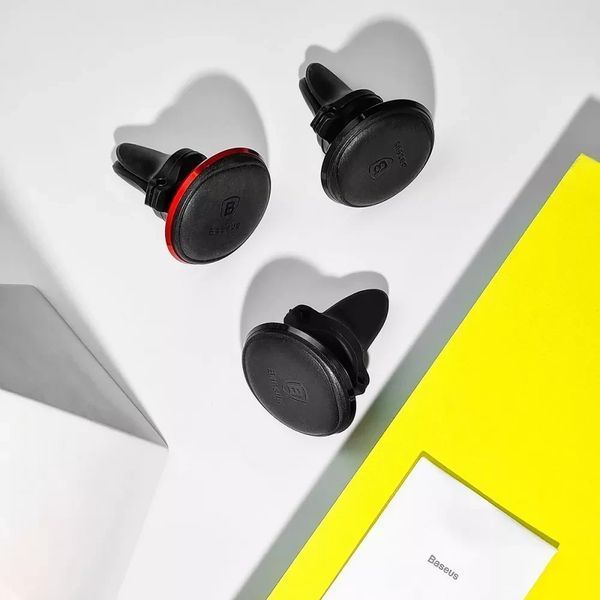 Автомобільний тримач Baseus Magnetic Air Vent Car Mount With Cable Clip 57095 фото