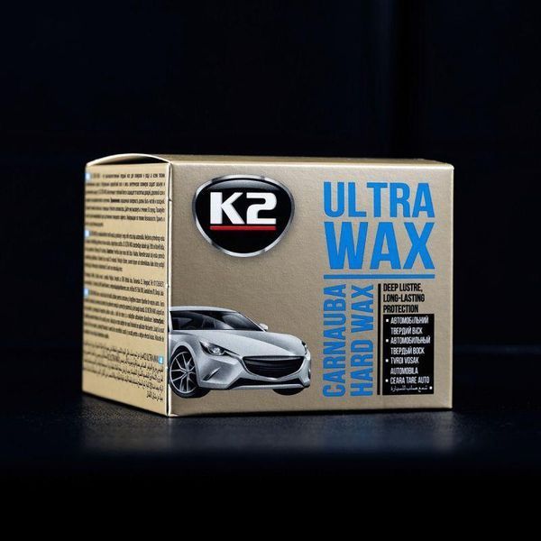 Поліроль восковий для кузова K2 Ultra Wax з губкою 250 г K20110 фото