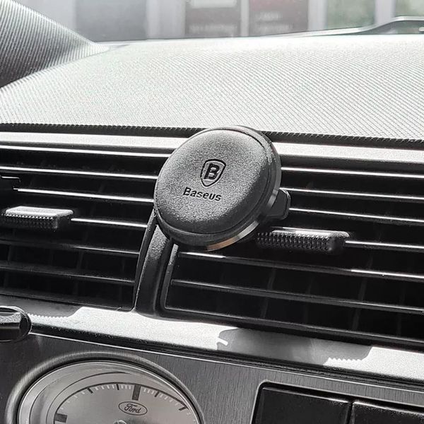 Автомобільний тримач Baseus Magnetic Air Vent Car Mount With Cable Clip 57095 фото
