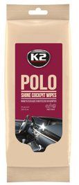 Серветки вологі K2 Polo Shine Wipes для очищення панелі приладів та пластикових деталей глянцеві 24 шт K20518 фото