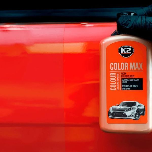 Полироль восковый для кузова K2 Max Color красный 250 мл K20630 фото