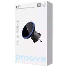 Автомобільний тримач з Бездротовим ЗП Proove UNO 15W 64743 фото