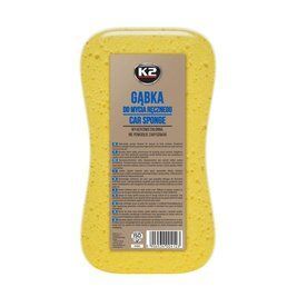 Губка К2 Car Sponge для ручного миття жовта 23 см х 12 см х 6 см K20632 фото