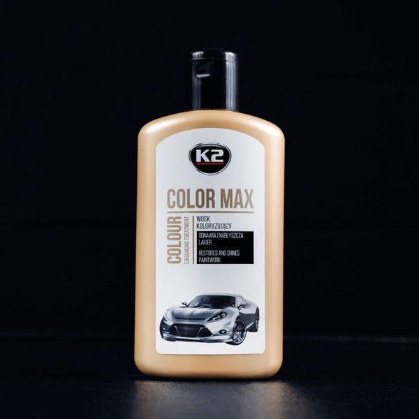 Полироль восковый для кузова K2 Color Max белый 250 мл K20484 фото