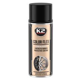 K2 COLOR FLEX чорна глянцева аерозоль 400 мл Фарба рідка гума K20825 фото