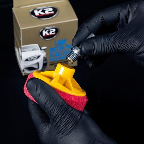 Губка K2 Lamp Doctor Pad для полірування фар D 8 см K20574 фото
