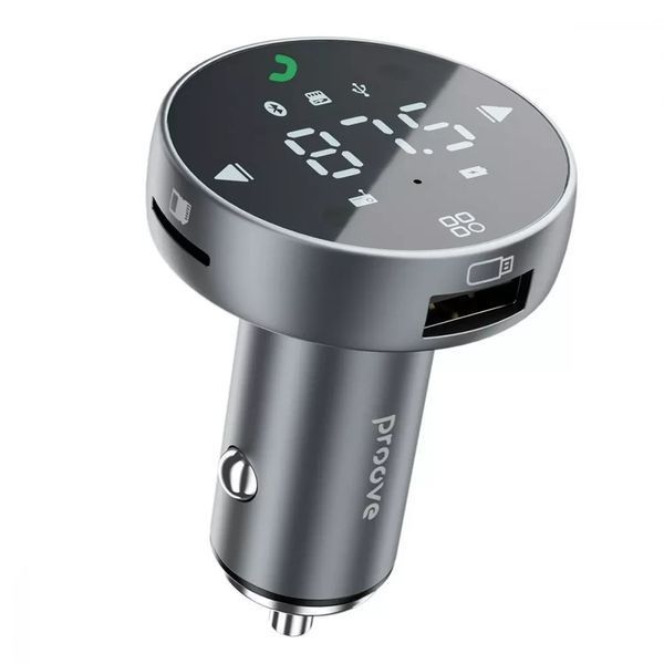 АЗП Proove FM Launcher Sound Sync 30W (PD+QC3.0) Type-C+USB 50880 фото