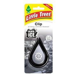 Ароматизатор для салону авто Little Trees Clip "Чорний лід" 30 г MT0109 фото