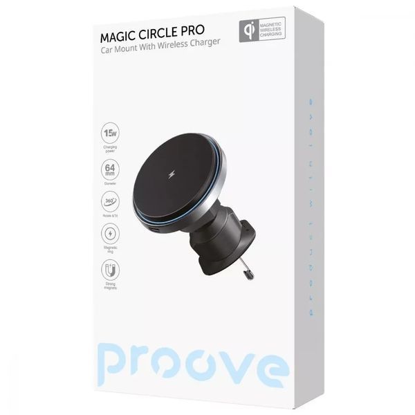 Автомобильный держатель с Беспроводным ЗУ Proove Magic Circle Pro 15W 47925 фото