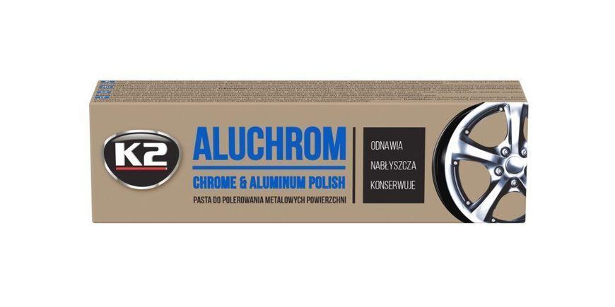Паста для полировки хромированных деталей K2 Aluchrom 120 г K20104 фото