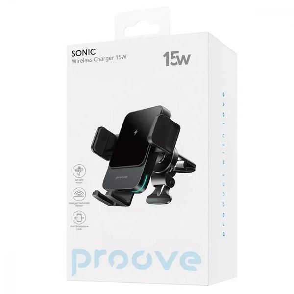 Автомобильный держатель с беспроводным ЗУ Proove Sonic 15W 55538 фото